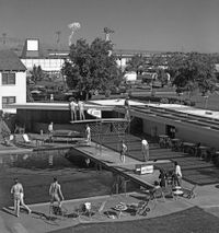 A-bom test km van zwemparadijs in LA- 1953